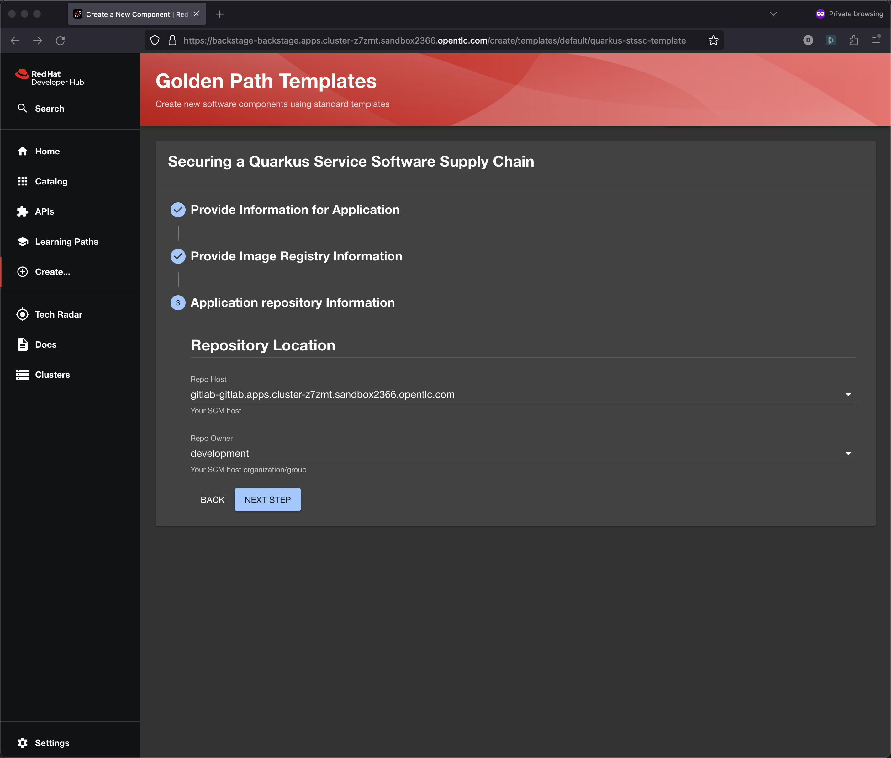 golden path template 5